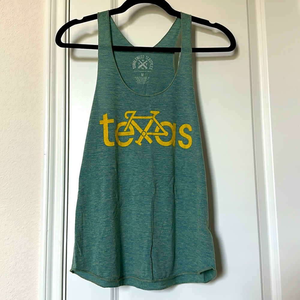 Tumbleweed Texstyles Texas Bicycle Racerback Tank Top